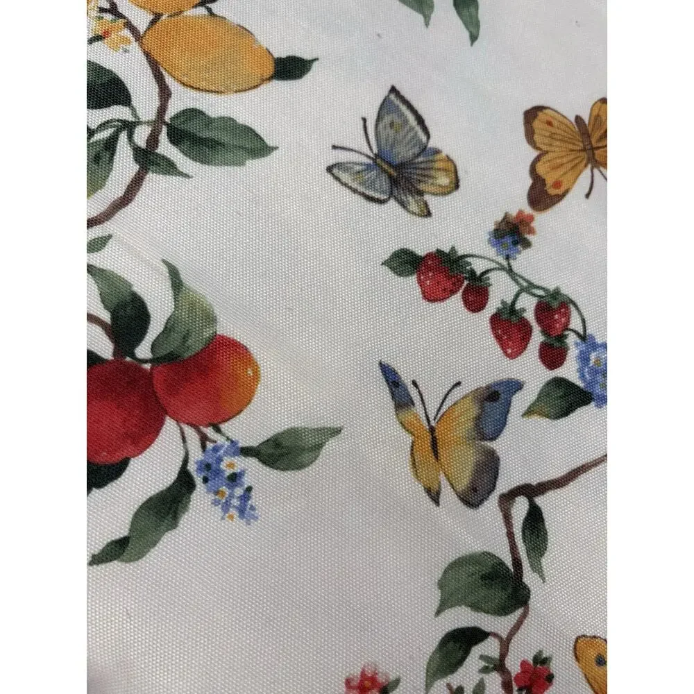 Fabric Polyester Tablecloth 60X100” Floral Garden Fruit